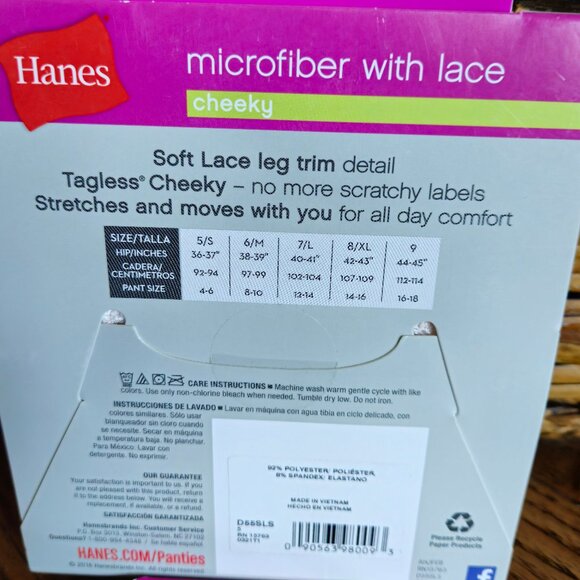3 2pks Hanes Women's Underwear 2pk Size S (5) - Picture 6 of 6
